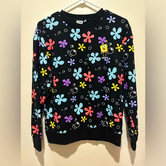 Vans Tops - Vans X SpongeBob Aloha Crew Sweatshirt Limited Edition, Size XS